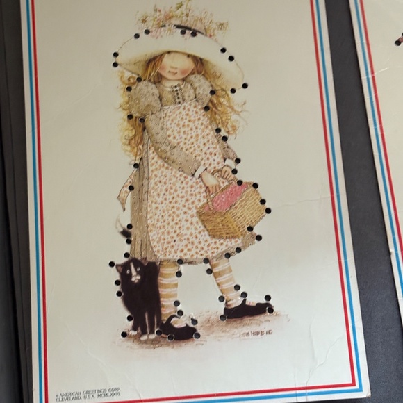 Vintage 1976 American Greetings Corp HOLLY HOBBY Sewing Cards Toy - Picture 9 of 14